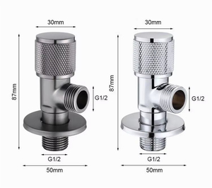Vanne d'angle de commande à deux voies en acier inoxydable OEM pulvérisateur à 3 compartiments pour hôtel salle de douche appartement salle de bain <span class=keywords><strong>accessoires</strong></span> de robinet - Product Image 6