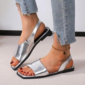 Sandalias planas de tacón alto de verano informales de talla grande para <span class=keywords><strong>mujer</strong></span> estilo exterior - Product Image 3