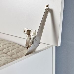 Boîte de literie blanche Boîte de couverture Boîte à serviettes Grand <span class=keywords><strong>coffre</strong></span> de rangement <span class=keywords><strong>ottoman</strong></span> en bois - Product Image 5
