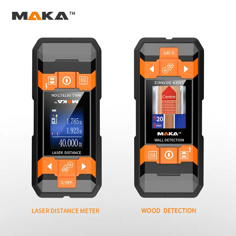 Handheld Muur Detector Metaal Hout Finder Scanner Muur Metalen Detector Stud Finder Laser Afstand Meter