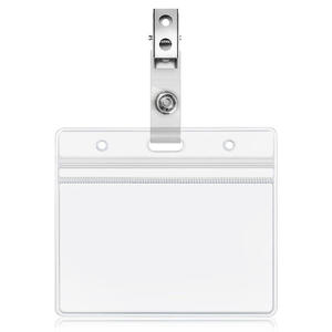 Porta Identificaciones de Plástico Transparente Impermeable con Clip Metálico, Regalo Empresarial y Promocional - Product Image 2