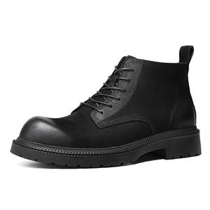 Botas de Tobillo Marrones de Alta Calidad para Hombre, Mocasines de Cuero Británico Lavado, Estilo Retro, con Cordones y Suela Goodyear, Impermeables - Product Image 1