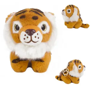 2022 estoque tigre brinquedos de pelúcia, tamanho pequeno, bonito, pelúcia, brinquedo pequeno, tigre