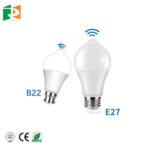 9 wát LED bóng đèn với cảm biến chuyển động bức xạ hồng ngoại <span class=keywords><strong>Motion</strong></span> Detector An ninh ánh sáng AC110-265V E27/B22 PIR cảm biến chuyển động bóng đèn - Product Image 1