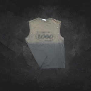 Camiseta sin mangas 100% algodón para hombre, informal, cómoda, transpirable, de corte regular, 280g, estilo urbano, con estampado de letras - Product Image 3