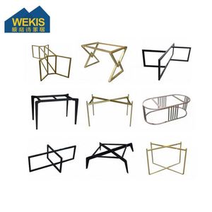 WEKIS - Estructura de Mesa de Comedor Moderna de Hierro Forjado y Acero, Color Negro, para Dormitorio, Escuela, Oficina, Cafetería - Product Image 3