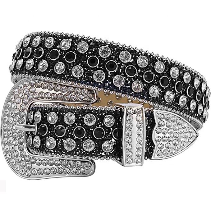 New Trend Bling Bling Rhinestone Belt Men Women Western Cowboy