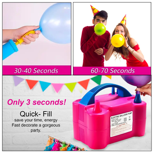 Inflador de Globos Eléctrico con Enchufe EU/US, Bomba de Aire Eléctrica Portátil de Doble Orificio, Bomba de Globos Inflable de Corriente Alterna - Product Image 3