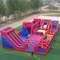Parc de jeux gonflable commercial géant Hnkidsfun 2025 pour l'intérieur et l'extérieur, château gonflable en bâche PVC, capacité 3000 kg