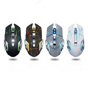 2.4Ghz Rechargeable Computer Souris Sans Fil 6D Breathing Light Silent Click Buttons Gamer Rgb 2.4G Wireless Gaming Mouse