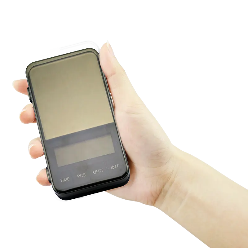 Changxie OEM 2024 Alta Qualidade 2kg 0.1g AAA Bateria Inteligente Mini Portátil Pequeno Preto Balança de Café Digital com temporizador para Viagem