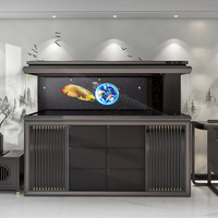 Aquarium ultime de style chinois Dragon Rouge, grand réservoir avec fond en verre ultra-transparent, filtre intelligent, garantie de 2 ans