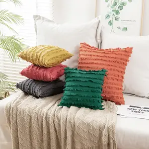 Home Dekorative Bohemian Quaste Kissen bezug 45*45 CM Streifen Makramee Kissen bezüge & Kissen bezug Rüschen Boho Throw Kissen bezug