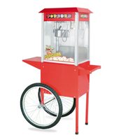 Mini-chariot commercial mobile pour la vente de pop-corn, machine à pop-corn de 8 oz avec support à roulettes, chariot alimentaire à pousser, prix