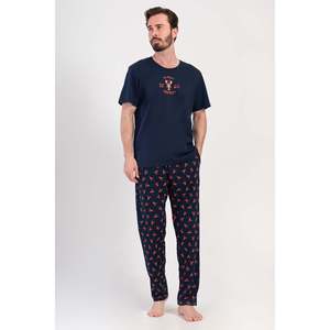 Conjunto de Pijama de Manga Corta con Cuello Redondo para Hombre, con Bolsillos, Ropa para el Hogar, Conjunto de Bata de Seda y Algodón, Logotipo e Impresión Personalizados, Estilo Casual - Product Image 4