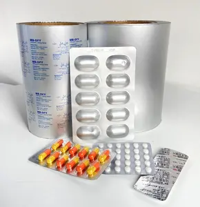 OP/ALU/VC structure 8011 Aluminum Lidding Foil for Drugs packaging PTP Aluminum blister foil