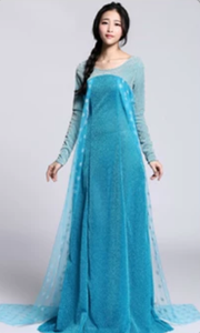 Beautyloves Nuovo Costume da Principessa <span class=keywords><strong>Elsa</strong></span> per Adulti, Abito da Regina per Halloween, Cosplay, Performance <span class=keywords><strong>di</strong></span> Personaggi Anime, in Poliestere - Product Image 3