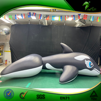 Baleine géante gonflable noire Hongyi en PVC, jouet gonflable de haute qualité pour la décoration de fête au bord de la piscine