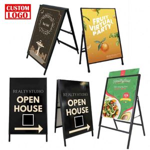 Easel Metal a Frame Sign Stand Black Poster Stand A1 Poster Frame on Stand - Product Image 1