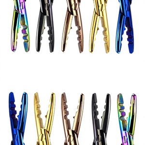 TEEJAY's New Arrival HEP-15012 <b>Multi</b> Colored Stainless Steel Mini Tape Hair Extension <b>Pliers</b> & <b>Tools</b> - Product Image 1