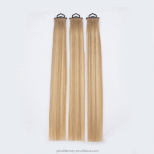 Extensions de cheveux humains russes Remy de haute qualité, 100 % vierges, lisses, avec trame invisible, double épaisseur aux pointes, pour toutes les couleurs - Product Image 3