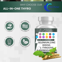 OEM Complément Tout-en-Un Zinc Sélénium Antioxydant Soutien Thyroïdien Capsules de L-Tyrosine Sélénium Zinc pour Adultes Femmes Enceintes