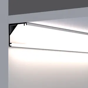 Für Schrank 45 90 Grad Winkel Licht 16 mm breite Oberfläche befestigt Streifen Extrusionskanal Eck-Led-Aluminiumprofil