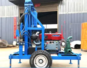 Drill Rig Water 150m Deep Portable Diesel Hydraulic Water Well Rotary Drilling Rig Borehole Water Well Drilling Machine With Electric Start