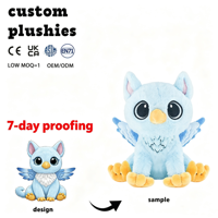 Peluche douce et câline en coton PP, certifiée CE, personnalisable OEM, faible MOQ, idéale comme cadeau d'anniversaire pour enfants