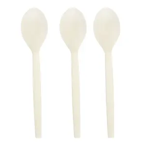Disposable PSM Cornstarch Cutlery Spoon Plastic Cutlery Set Spoon Disposable Cutlery