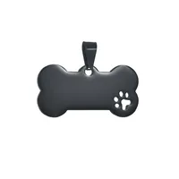 Plaque vierge en acier inoxydable pour gravure par sublimation, pour identification d'animaux de compagnie (chiens), avec nom, ID et code QR, modèle 'Bring Them Home'