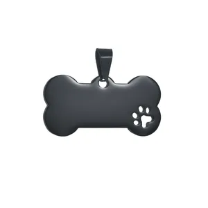 Plaque vierge en acier inoxydable pour gravure par sublimation, pour identification d'animaux de compagnie (chiens), avec nom, ID et <span class=keywords><strong>code</strong></span> QR, modèle 'Bring Them Home' - Product Image 5