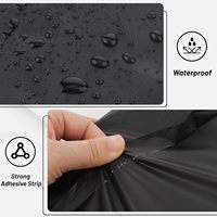 Emballage biodégradable personnalisé avec logo, sac de courrier en plastique noir résistant, sac de courrier polyvalent avec fermeture autocollante pour vêtements