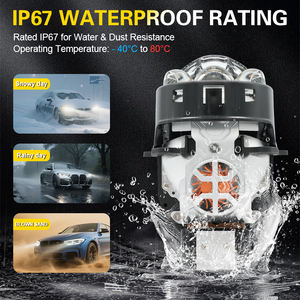 Kit de Conversión de Faros Delanteros G-View de 3 Pulgadas con Lente de Proyector Tri-Láser Bi-LED, Ventiladores Dobles, Súper Brillantes para Automóviles - Product Image 4