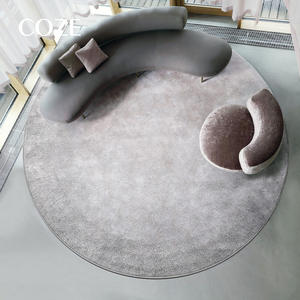 Tapis Moderne de Luxe Design en Mélange de Laine, Imperméable et Antidérapant, Forme Ronde, Épaisseur 11mm, Jacquard Tissé à Poil Coupé pour Salon - Product Image 2