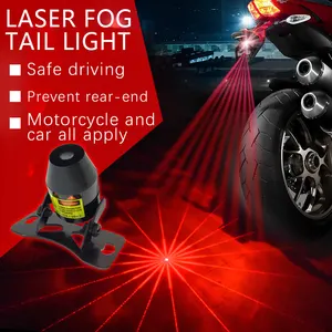 12V xe đèn sương mù Laser xe máy chống va chạm đèn hậu một dòng chiếu thẳng đa mô hình đèn phanh an toàn