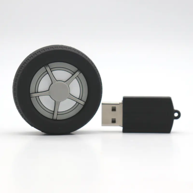 Pneus en forme de clé usb camion roue stylo lecteur flashdisk clé USB clé USB de marque skywheels rubbertracks yegcardetail