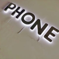 Lettres en relief 3D personnalisées avec éclairage LED, enseigne de magasin illuminée, signalétique publicitaire extérieure imperméable pour hôtels, centres commerciaux, bars