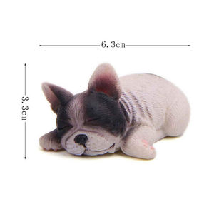 Statue de bouledogue français en résine, Figurine de chien <span class=keywords><strong>Miniature</strong></span>, pour le bureau ou la voiture - Product Image 2