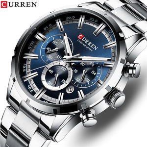 Montre <span class=keywords><strong>curren</strong></span> 8355 yeni erkekler rahat moda izle tam çelik tasarım üst moda spor kronograf kuvars saatler erkek 2021 - Product Image 2