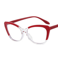 Nouvelles Lunettes Plates TR90 Tendance pour Femmes et Hommes, Anti-Lumière Bleue, Monture Complète, Style Rétro Œil de Chat, Verres Optiques