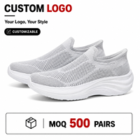 Chaussures de course décontractées légères et respirantes à semelle souple avec logo personnalisé, antidérapantes, tendance printemps, pour hommes et femmes, en gros