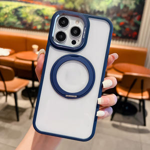 Custodia per telefono <span class=keywords><strong>trasparente</strong></span> in acrilico con cavalletto per iPhone16 15 14 13 12 11 <span class=keywords><strong>Cover</strong></span> per cellulare magnetica per <span class=keywords><strong>iPhone</strong></span> 16 pro - Product Image 5