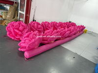 Guirlande de fleurs gonflables LED en forme de rose rose Jenor pour décoration de fête et de festival