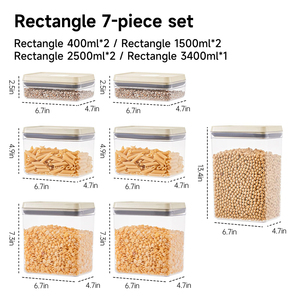 2025 bán như bánh nóng <span class=keywords><strong>New</strong></span> 7 cái Stackable kín nhà bếp thực phẩm lưu trữ container với Pop Top có nắp đậy cho ngũ cốc kẹo - Product Image 2