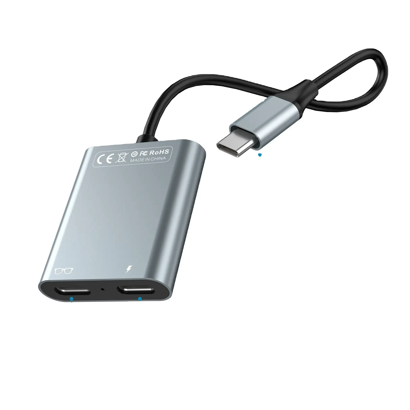 मल्टी-स्क्रीन चार्ज और प्ले वीआर वीडियो स्पैटियल 3डी एनेबलिंग एआर ग्लास चार्जर यूएसबी-सी एआर हब चार्जिंग एडाप्टर
