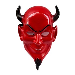 Spooky Bull Horn Máscara de Halloween Terrorífico <span class=keywords><strong>Red</strong></span> Devil Face Cosplay Prop Scary Party Costume Aterrador Disfraz Accesorio - Product Image 1