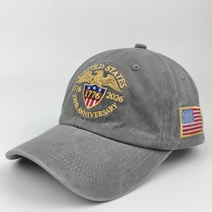 Gorras de Béisbol Patrióticas Americanas con el 250 Aniversario de EE. UU., Diseño Retro en Relieve, Ajustables, con el Águila Calva, de Algodón - Product Image 5