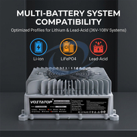 VOITATOP QA2000A-48V30A Chargeur de batterie portable 48V 30A 3000W IP67 étanche AC-DC en aluminium à 94% d'efficacité pour véhicules électriques