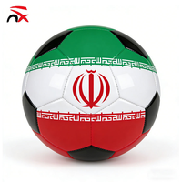 Ballon de football personnalisé en gros, taille 5 et 4, pour entraînement amateur, avec drapeaux du Canada, des États-Unis, du Mexique, d'Haïti et d'Argentine